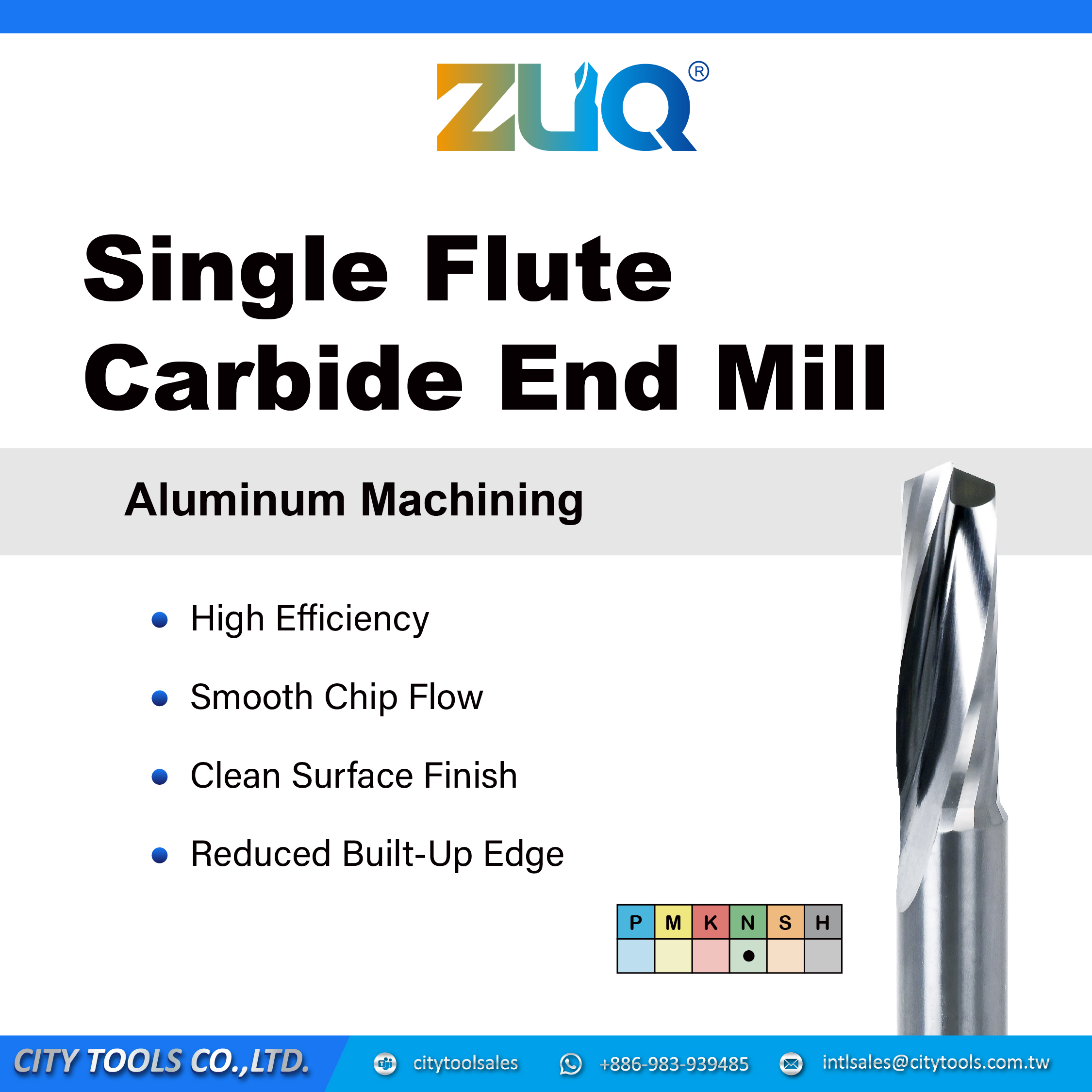 Single Flute Carbide End Mill